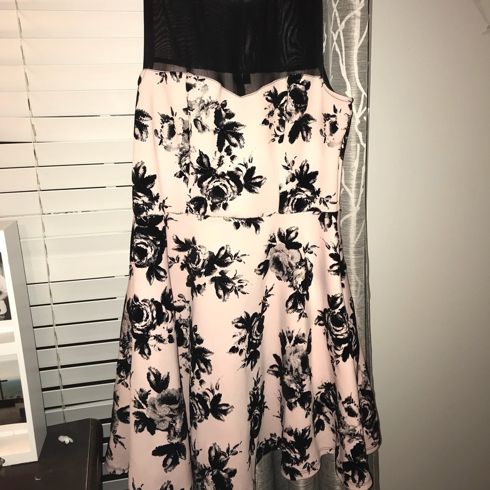 Pink floral dress